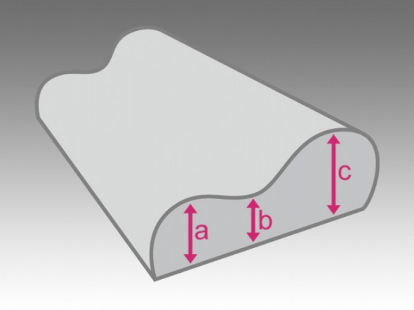 Nackenformkissen aus viscoelastischem Schaumstoff inkl. Bezug